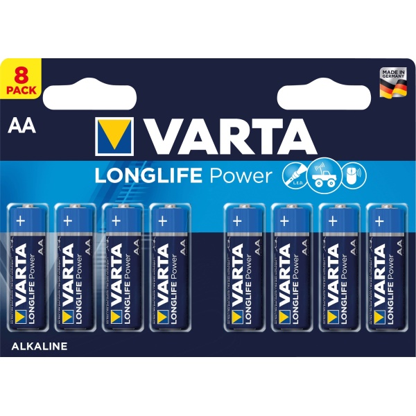 Set 8 Buc Baterii Varta Longlife Power AA 4906